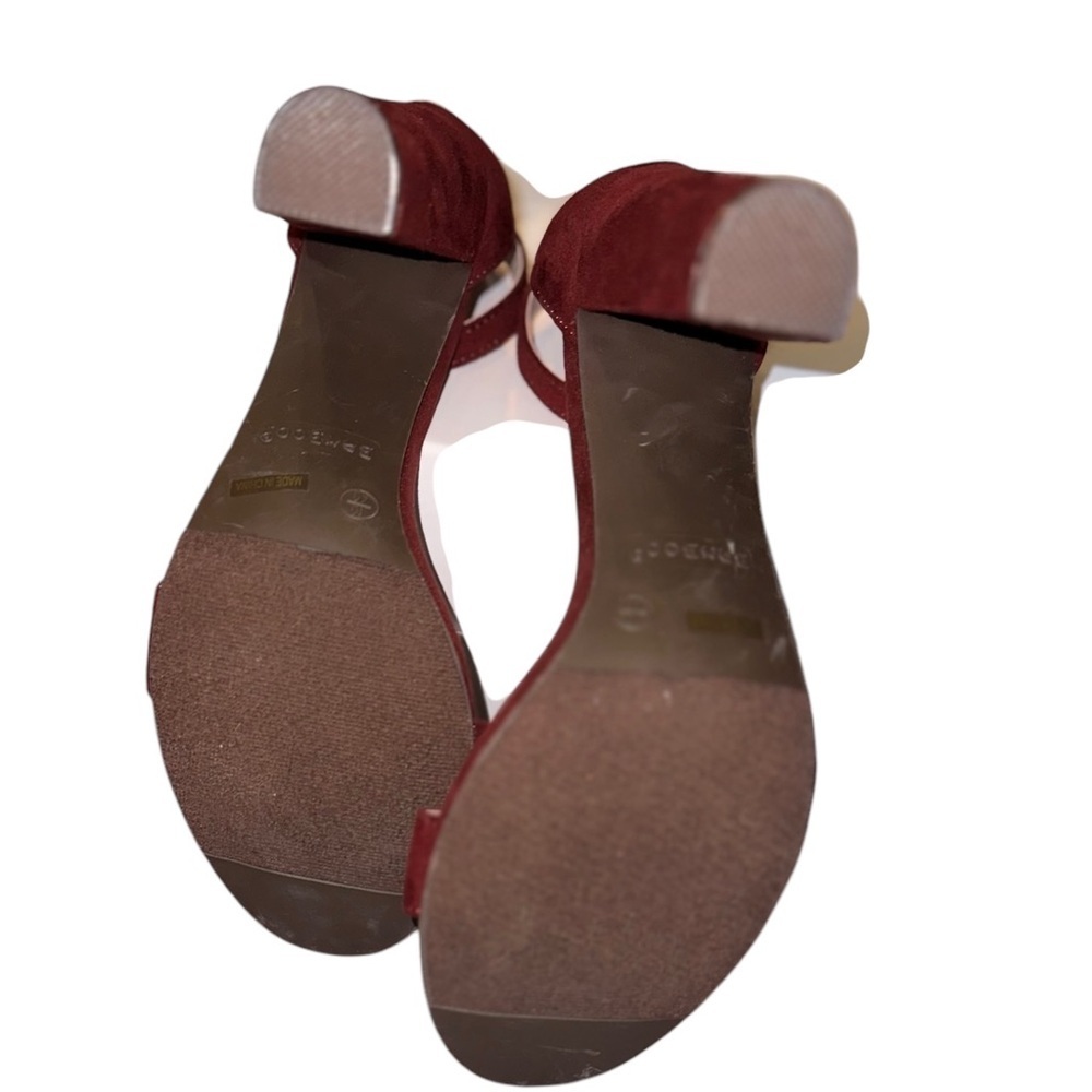 Bamboo Rampage Burgundy Velvety Heel - Size 10 - Picture 6 of 7